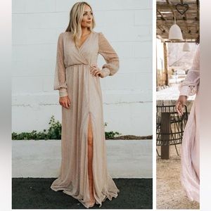 Baltic Born Abigail Sparkle Gown color champagne